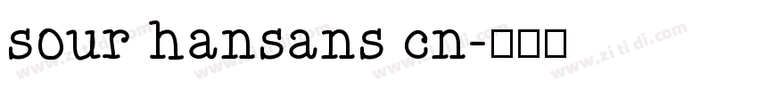 sour hansans cn字体转换